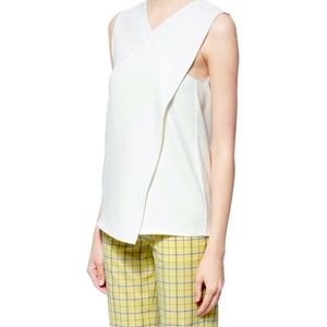 Tibi Chalky Drape Front Blouse